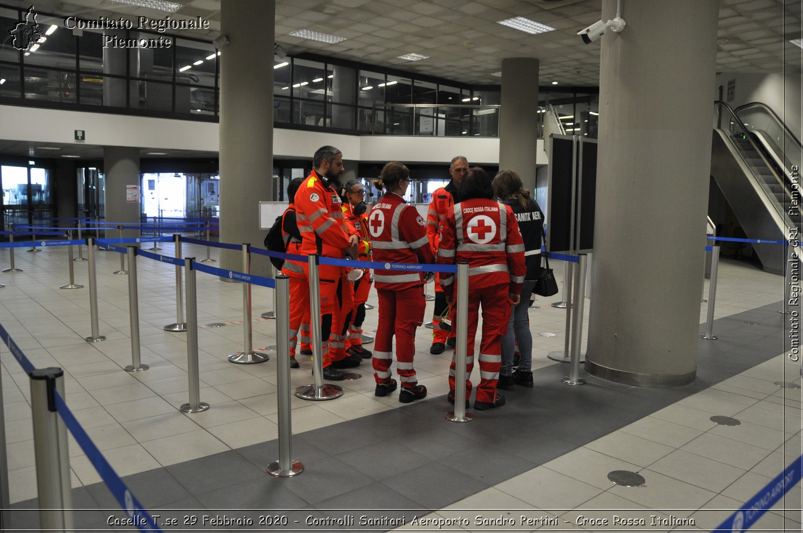 Caselle T.se 29 Febbraio 2020 - Controlli Sanitari Aeroporto Sandro Pertini - Croce Rossa Italiana