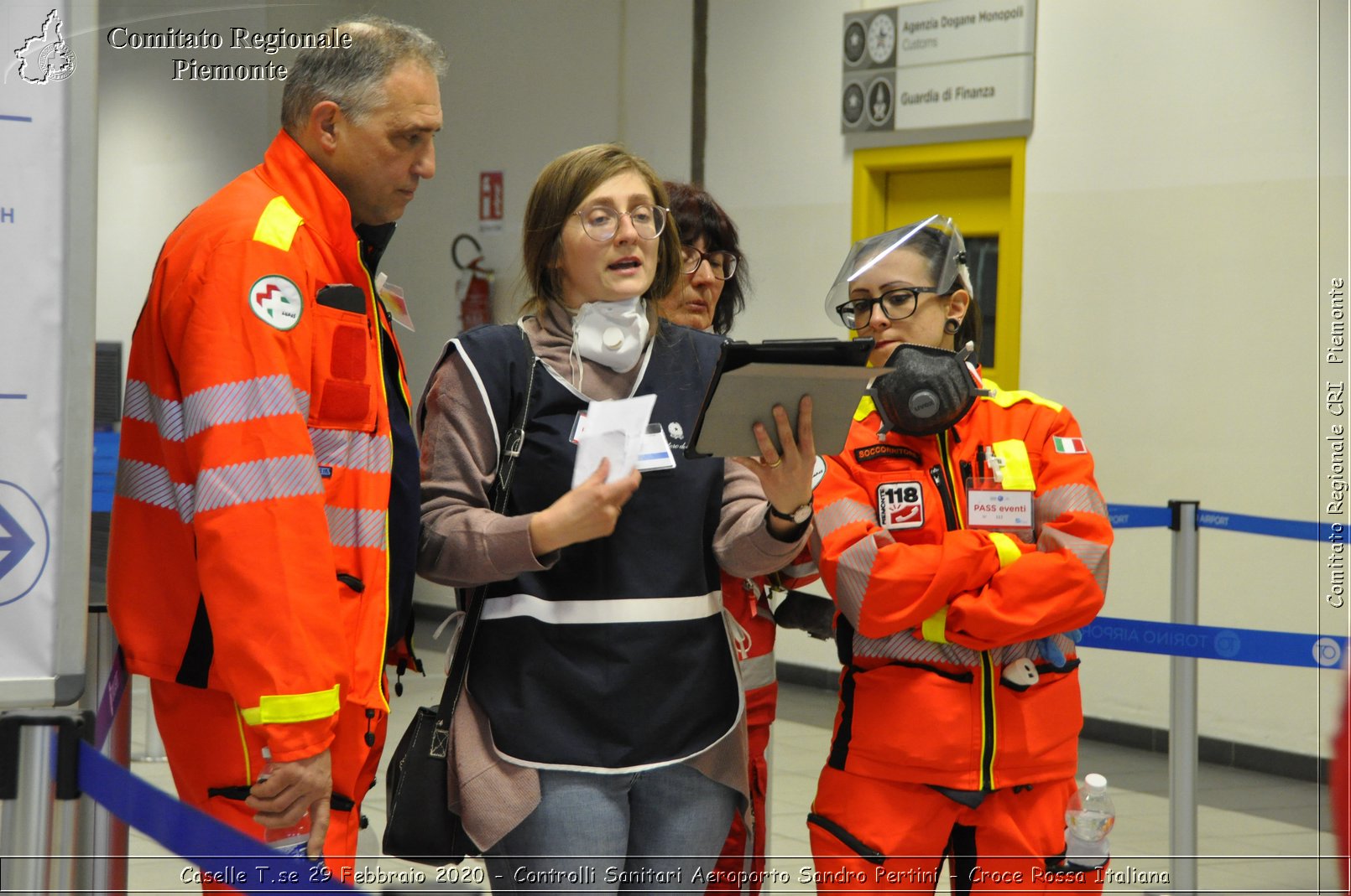 Caselle T.se 29 Febbraio 2020 - Controlli Sanitari Aeroporto Sandro Pertini - Croce Rossa Italiana