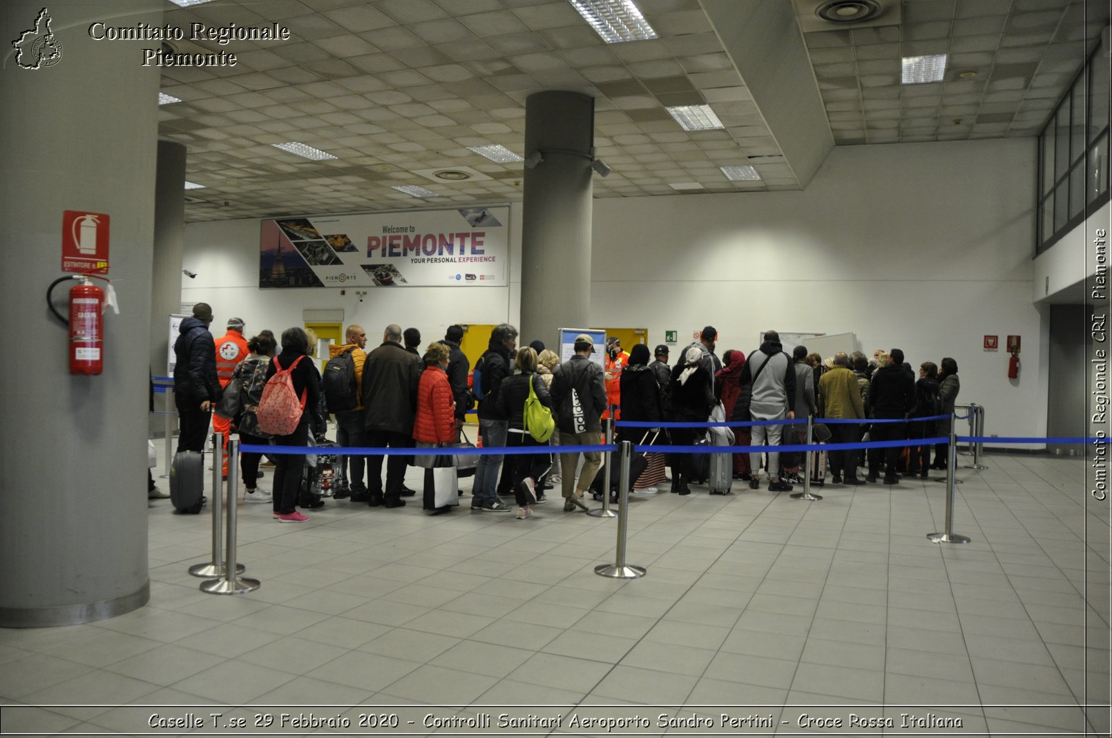 Caselle T.se 29 Febbraio 2020 - Controlli Sanitari Aeroporto Sandro Pertini - Croce Rossa Italiana