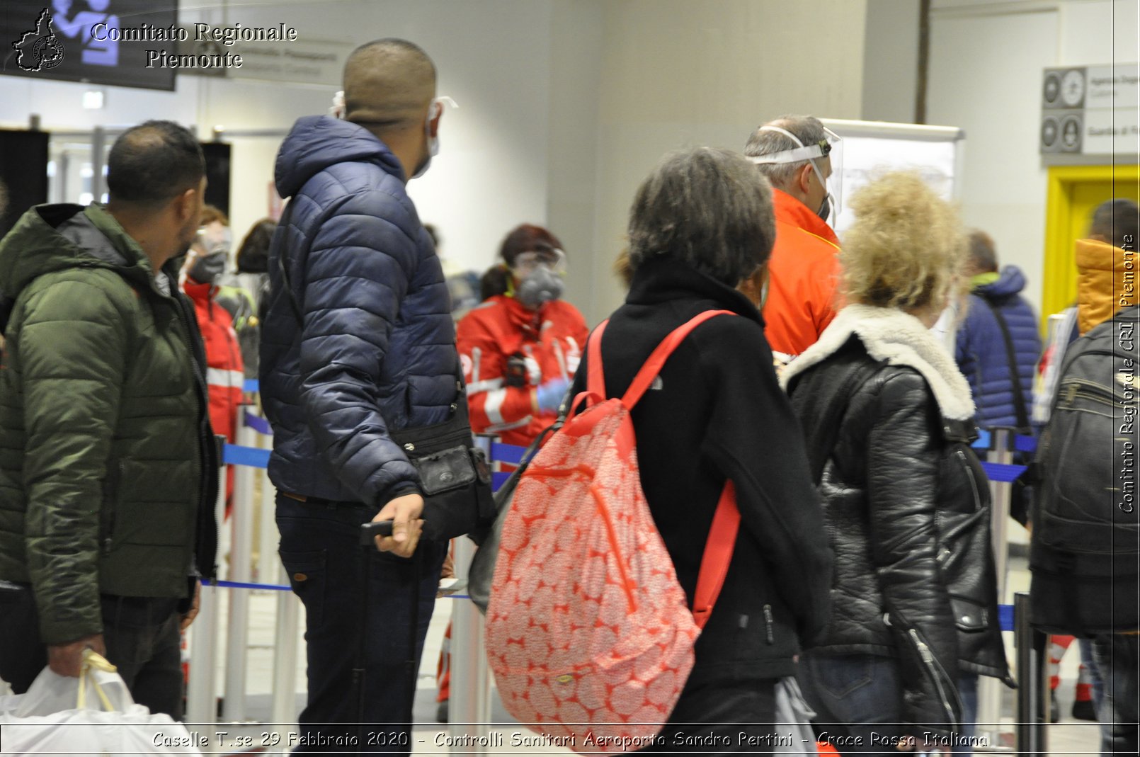 Caselle T.se 29 Febbraio 2020 - Controlli Sanitari Aeroporto Sandro Pertini - Croce Rossa Italiana