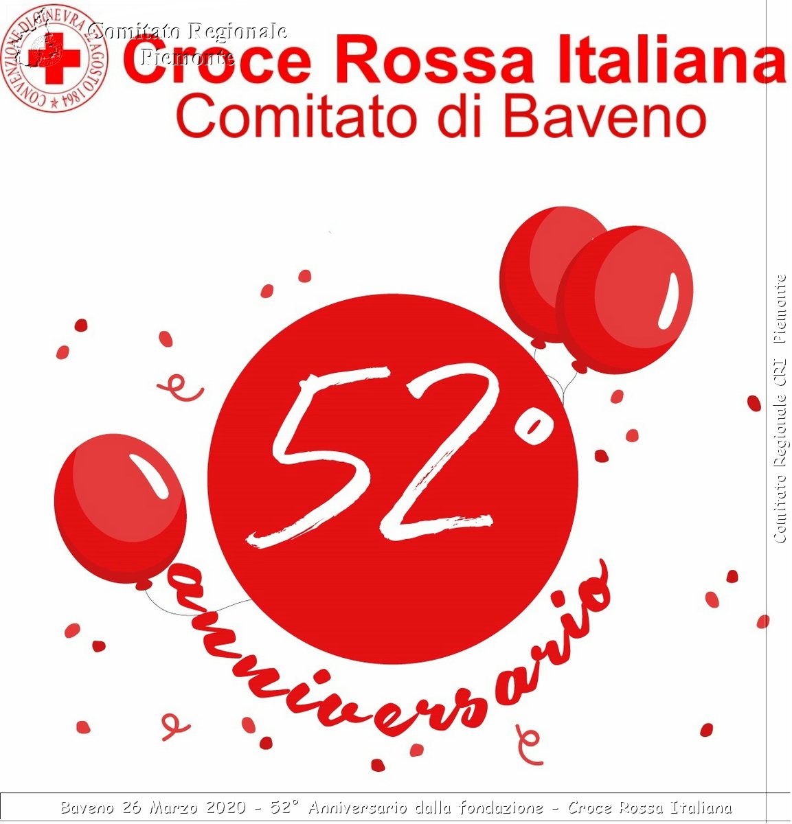 Baveno 26 Marzo 2020 - 52 Anno dalla fondazione - Croce Rossa Italiana