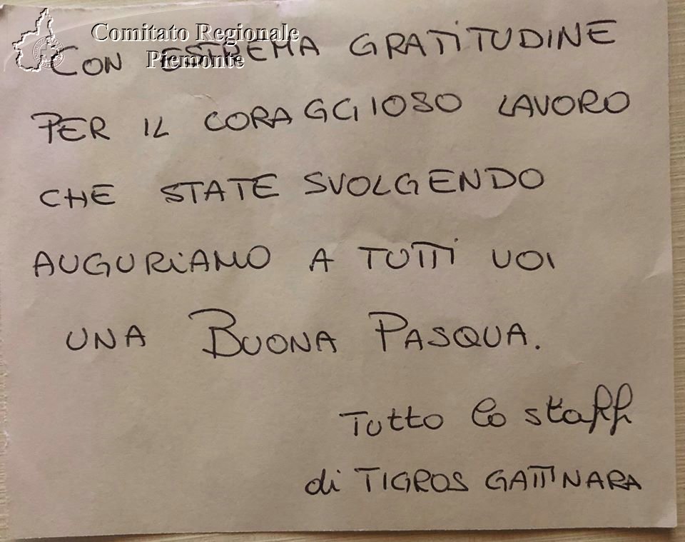 Gattinara 10 Aprile 2020 - Raccolta alimentari al Supermercato Tigros - Croce Rossa Italiana