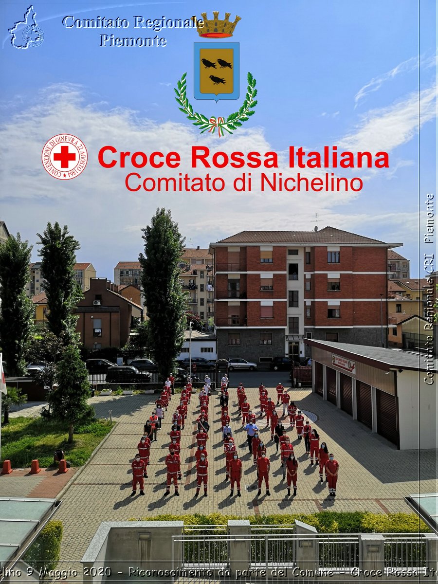 Nichelino 9 Maggio 2020 - Riconoscimento da parte del Comune - Croce Rossa Italiana