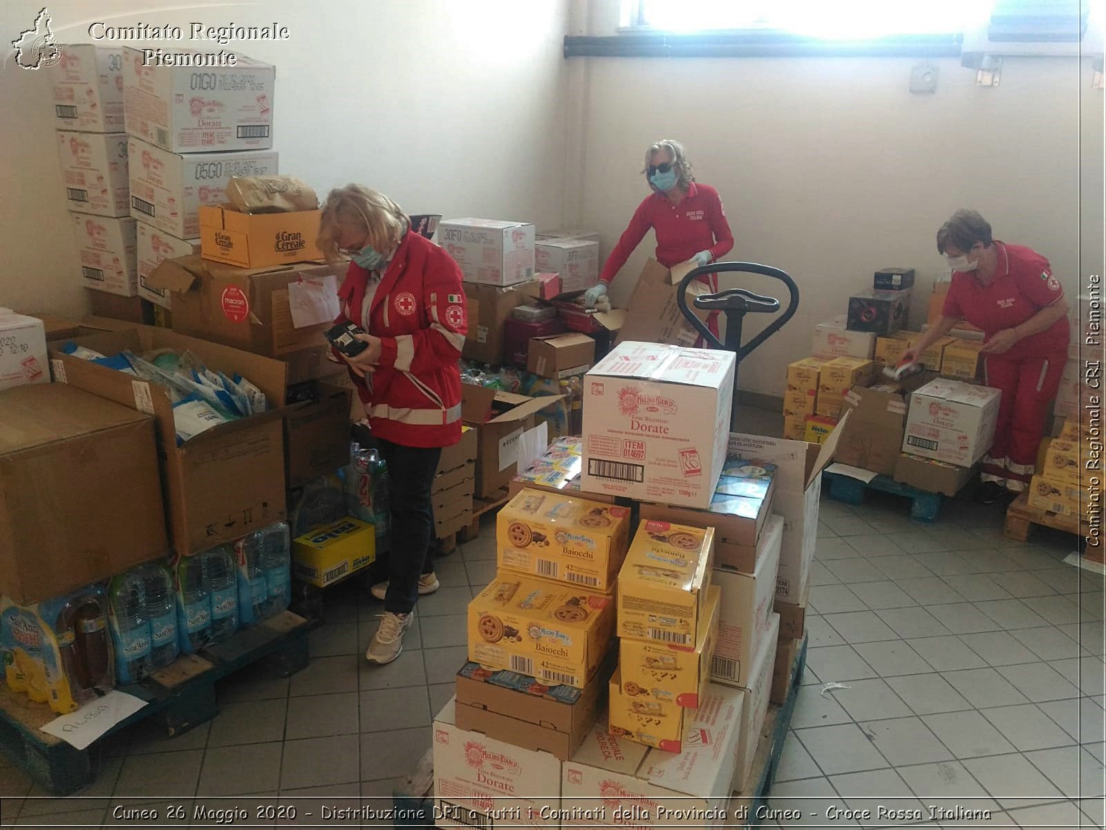 Cuneo 26 Maggio 2020 - Distribuzione DPI a tutti i Comitati della Provincia di Cuneo - Croce Rossa Italiana