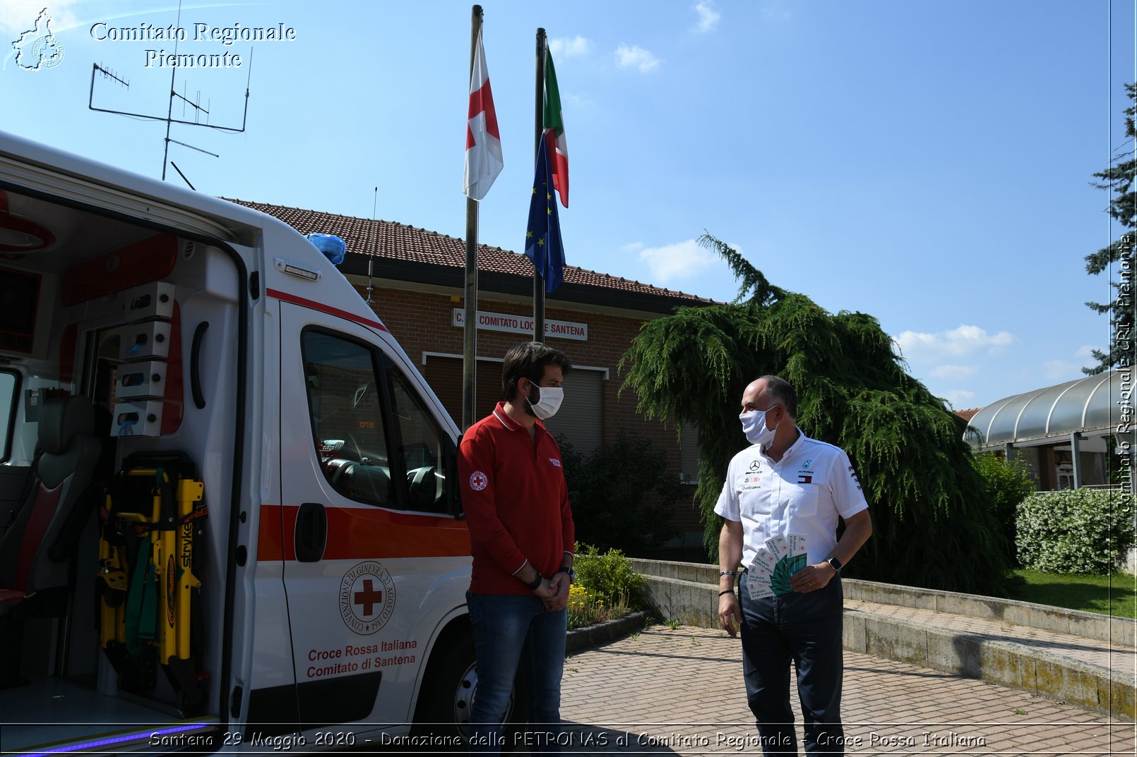 Santena 29 Maggio 2020 - Donazione della PETRONAS al Comitato Regionale - Croce Rossa Italiana