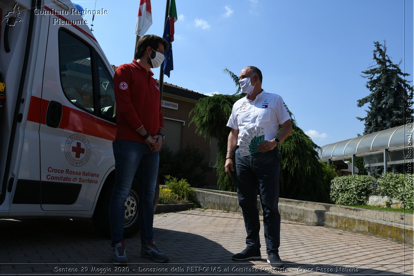 Santena 29 Maggio 2020 - Donazione della PETRONAS al Comitato Regionale - Croce Rossa Italiana