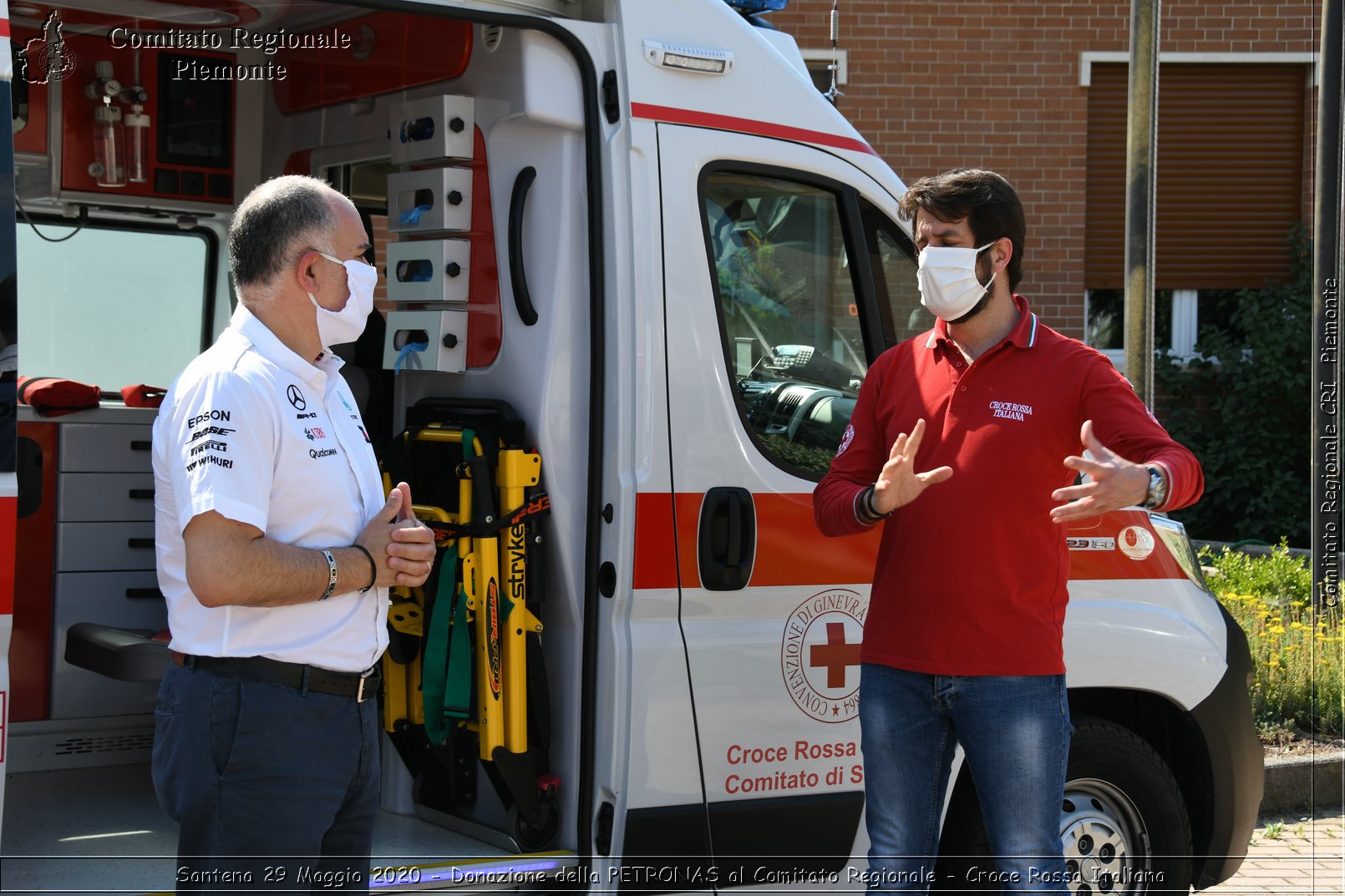 Santena 29 Maggio 2020 - Donazione della PETRONAS al Comitato Regionale - Croce Rossa Italiana