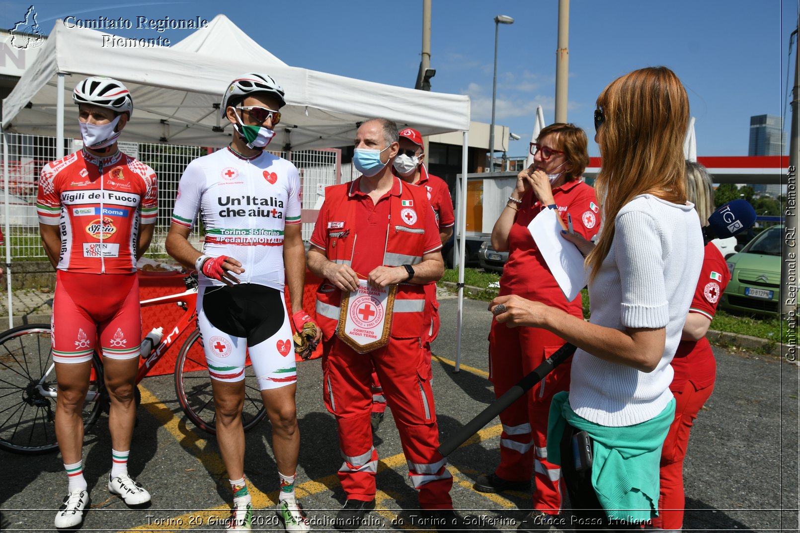 Torino 20 Giugno 2020 - Pedaliamoitalia, da Torino a Solferino - Croce Rossa Italiana