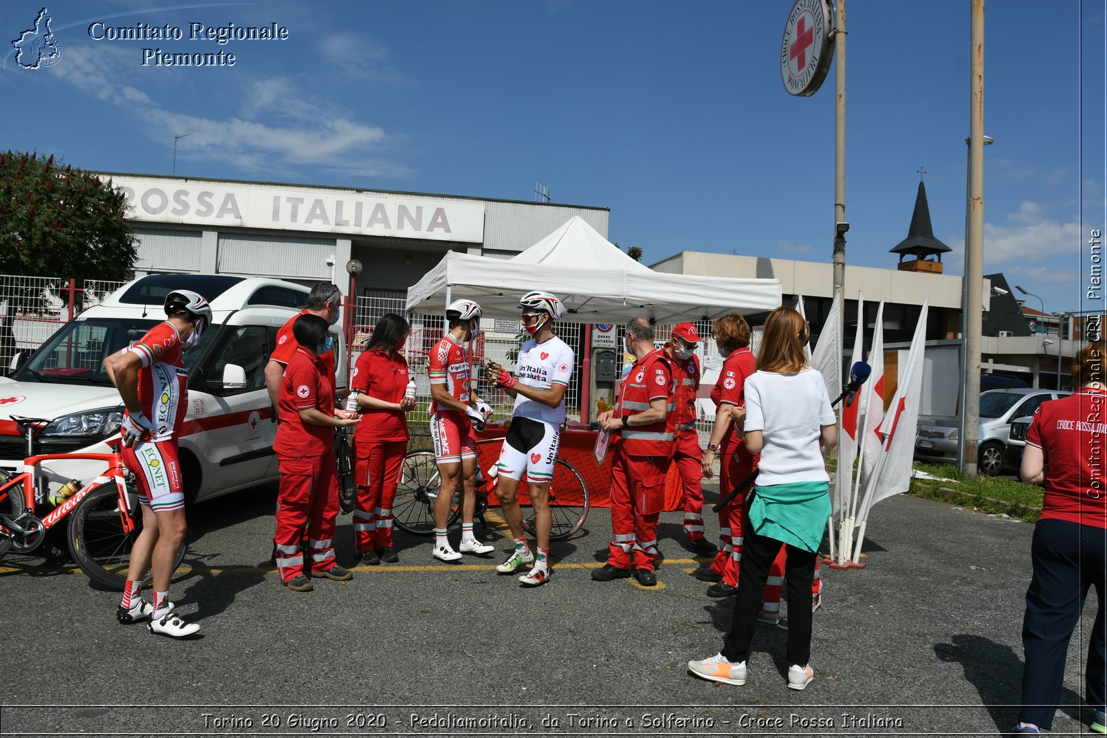 Torino 20 Giugno 2020 - Pedaliamoitalia, da Torino a Solferino - Croce Rossa Italiana