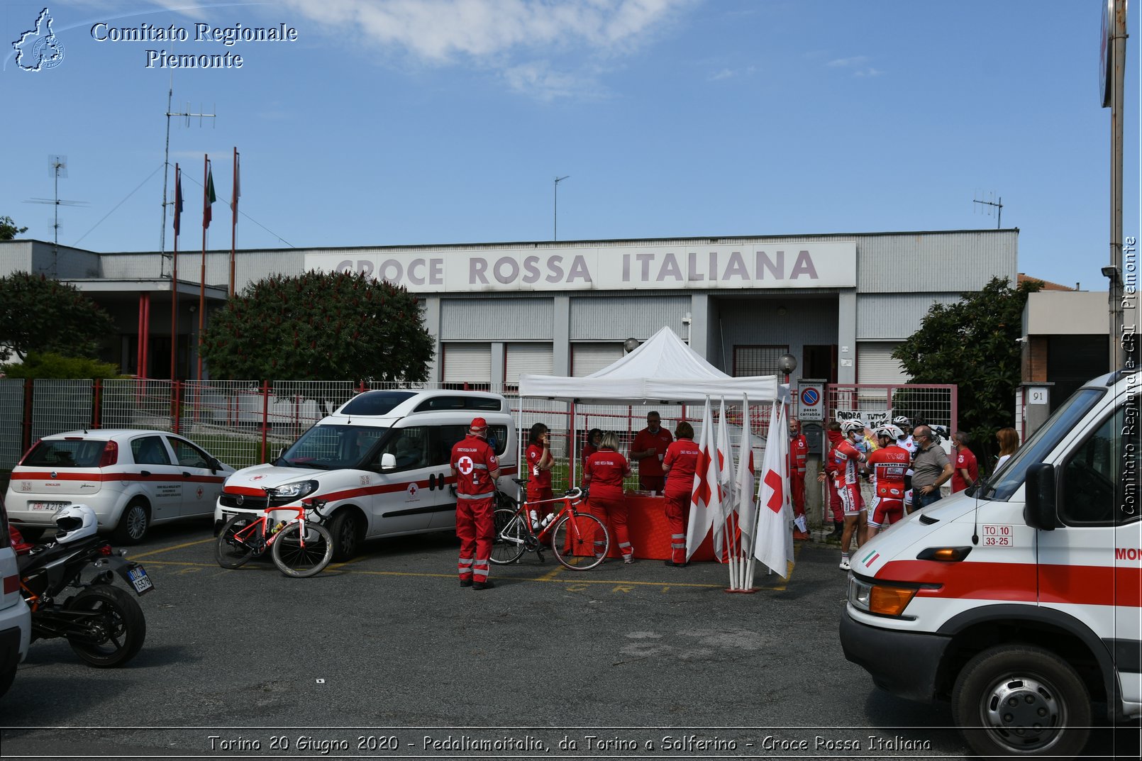 Torino 20 Giugno 2020 - Pedaliamoitalia, da Torino a Solferino - Croce Rossa Italiana