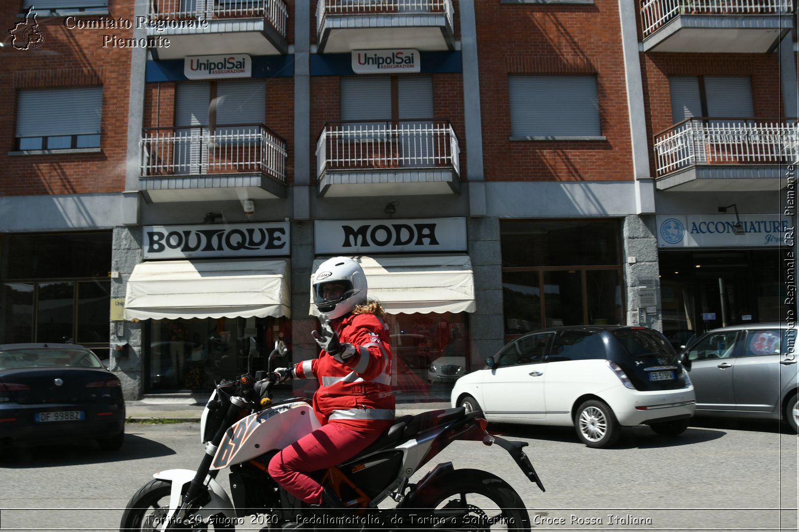 Torino 20 Giugno 2020 - Pedaliamoitalia, da Torino a Solferino - Croce Rossa Italiana