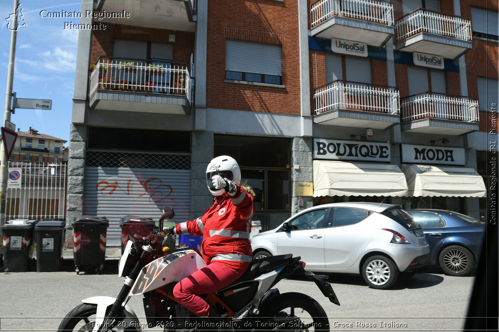 Torino 20 Giugno 2020 - Pedaliamoitalia, da Torino a Solferino - Croce Rossa Italiana