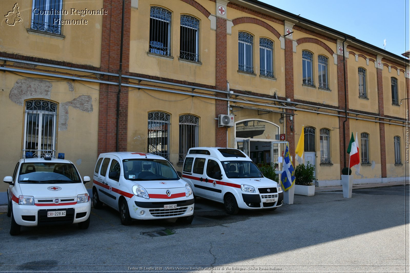 Torino 16 Luglio 2020 - Visita del Vescovo Nosiglia alla Sede di Via Bologna - Croce Rossa Italiana - Comitato Regionale del Piemonte