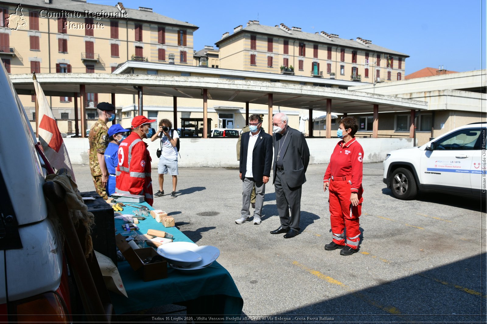 Torino 16 Luglio 2020 - Visita del Vescovo Nosiglia alla Sede di Via Bologna - Croce Rossa Italiana - Comitato Regionale del Piemonte