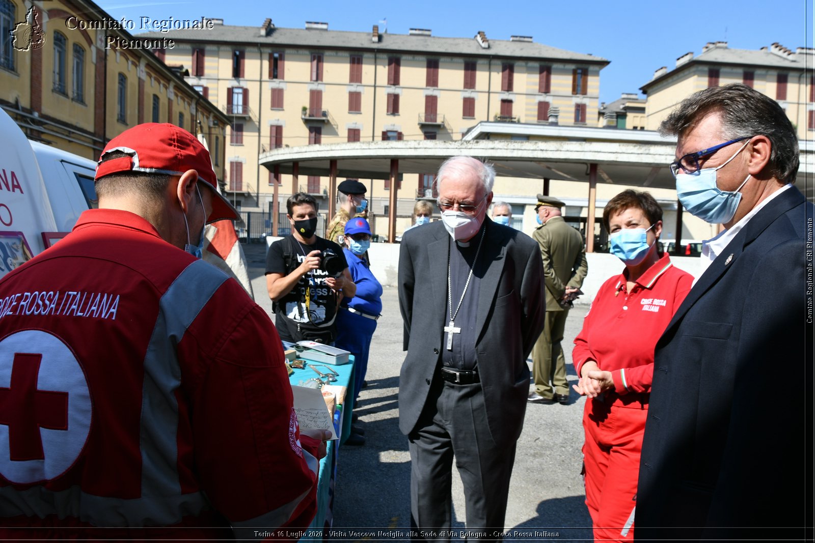 Torino 16 Luglio 2020 - Visita del Vescovo Nosiglia alla Sede di Via Bologna - Croce Rossa Italiana - Comitato Regionale del Piemonte