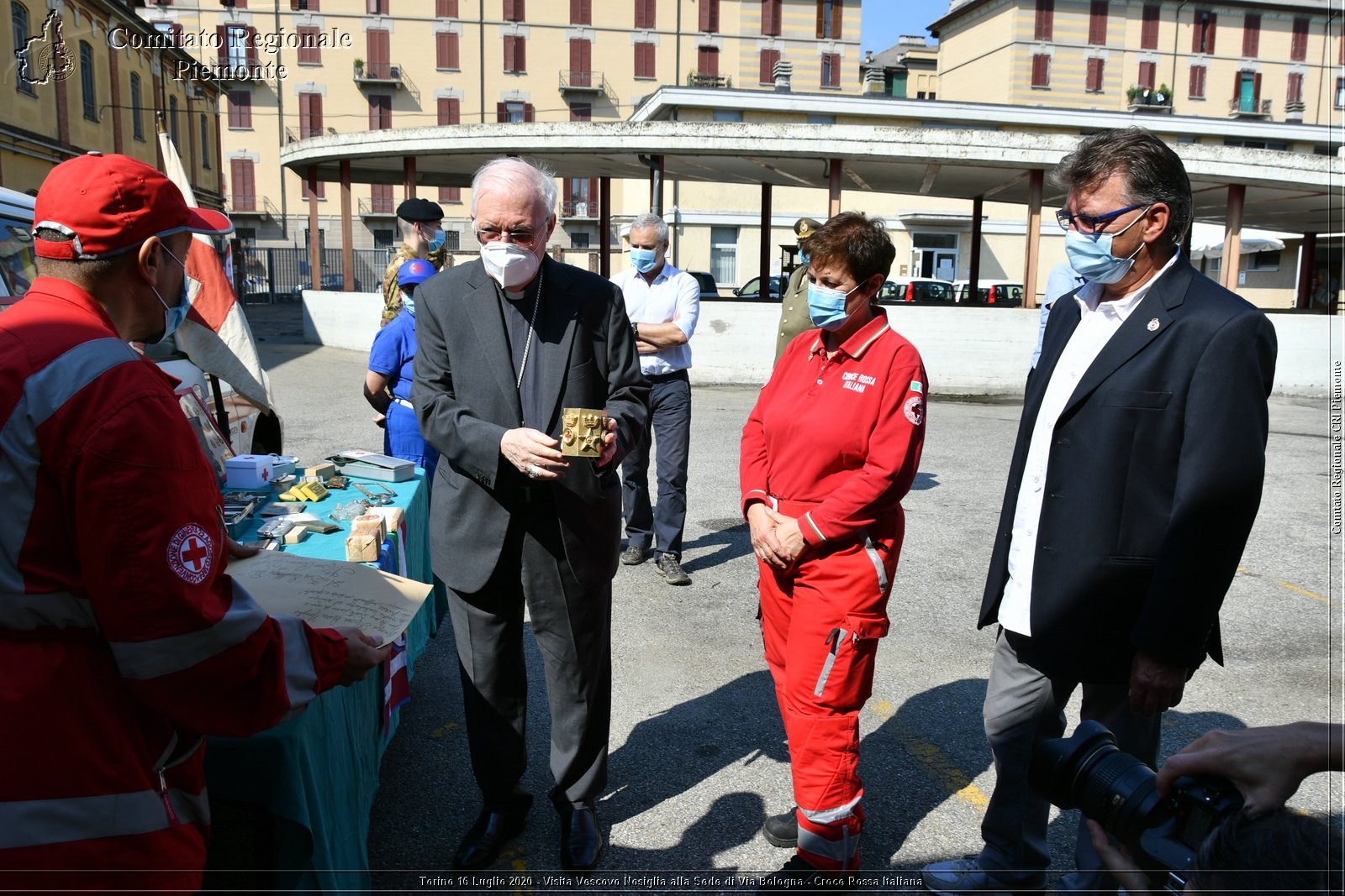 Torino 16 Luglio 2020 - Visita del Vescovo Nosiglia alla Sede di Via Bologna - Croce Rossa Italiana - Comitato Regionale del Piemonte