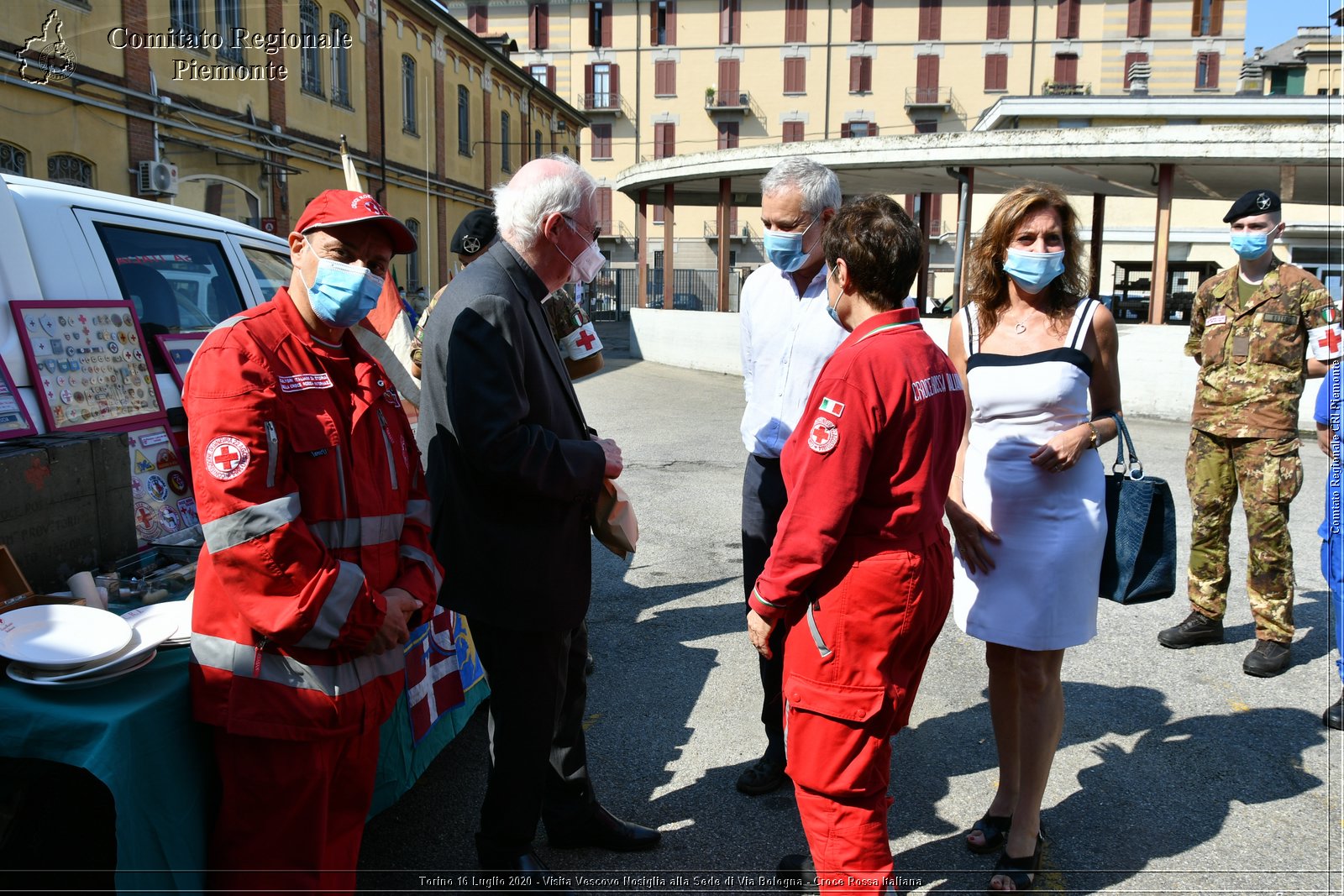 Torino 16 Luglio 2020 - Visita del Vescovo Nosiglia alla Sede di Via Bologna - Croce Rossa Italiana - Comitato Regionale del Piemonte