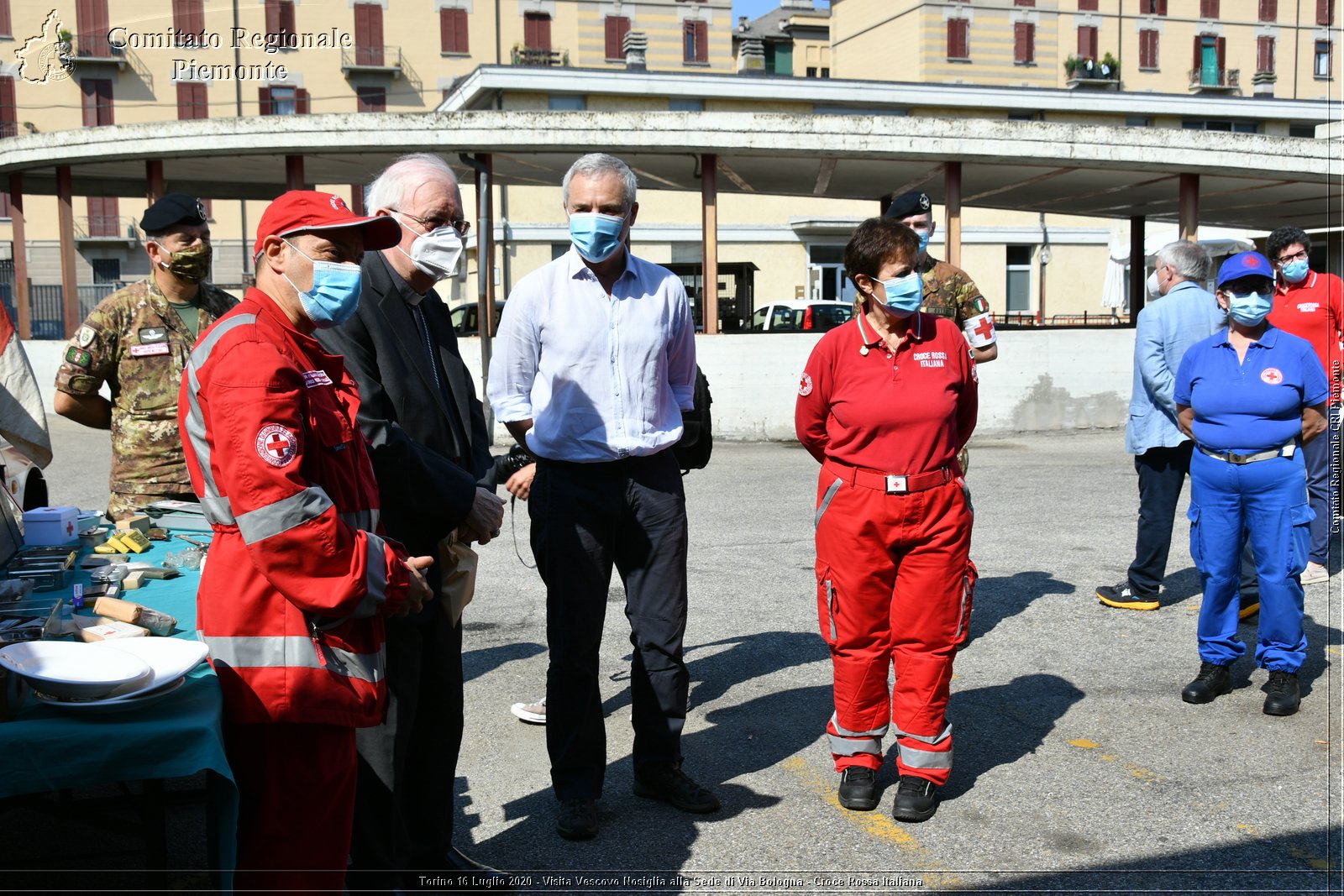 Torino 16 Luglio 2020 - Visita del Vescovo Nosiglia alla Sede di Via Bologna - Croce Rossa Italiana - Comitato Regionale del Piemonte