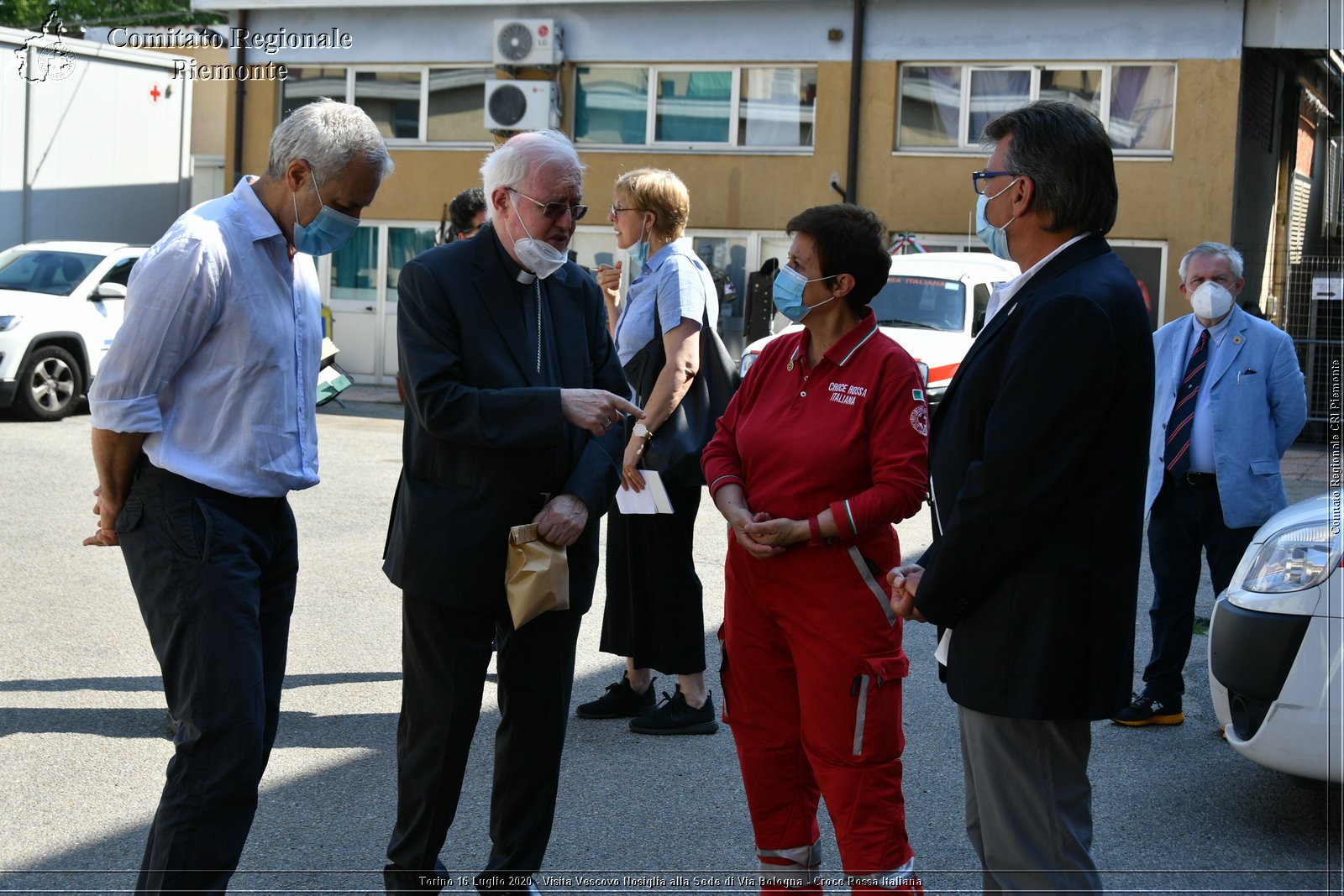 Torino 16 Luglio 2020 - Visita del Vescovo Nosiglia alla Sede di Via Bologna - Croce Rossa Italiana - Comitato Regionale del Piemonte