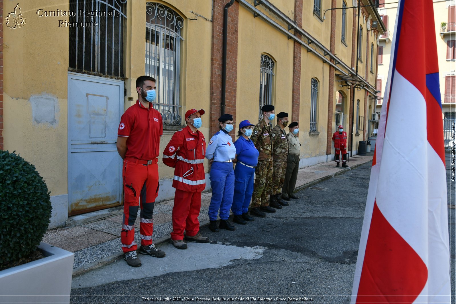 Torino 16 Luglio 2020 - Visita del Vescovo Nosiglia alla Sede di Via Bologna - Croce Rossa Italiana - Comitato Regionale del Piemonte