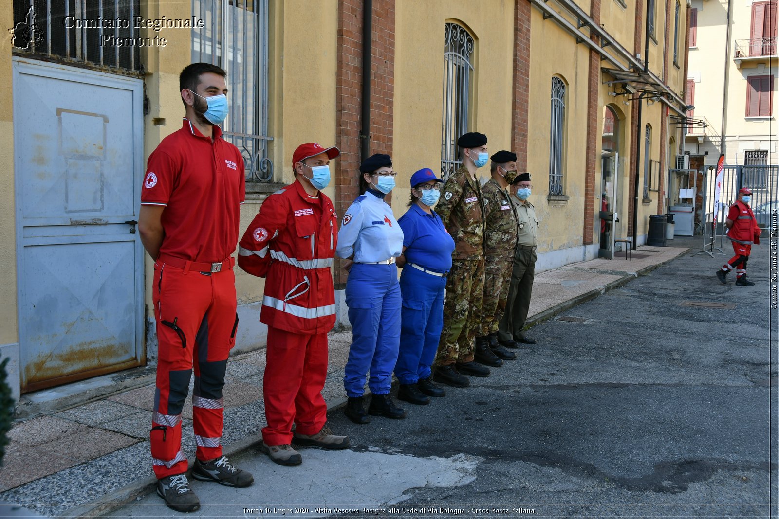 Torino 16 Luglio 2020 - Visita del Vescovo Nosiglia alla Sede di Via Bologna - Croce Rossa Italiana - Comitato Regionale del Piemonte