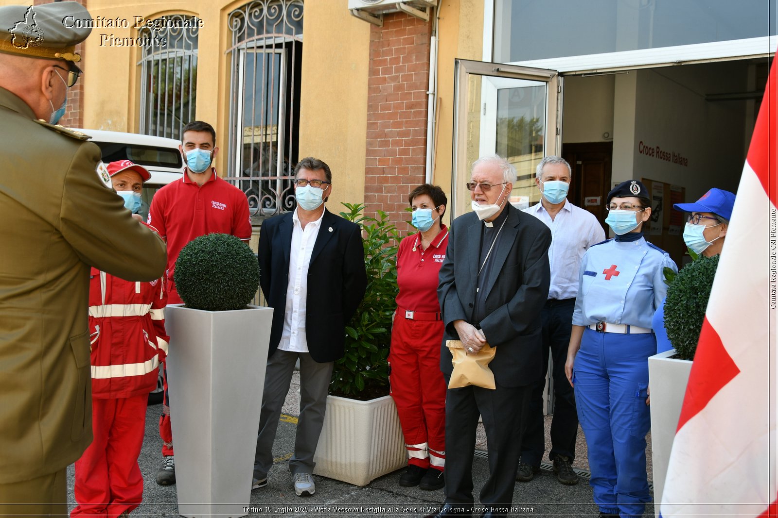 Torino 16 Luglio 2020 - Visita del Vescovo Nosiglia alla Sede di Via Bologna - Croce Rossa Italiana - Comitato Regionale del Piemonte