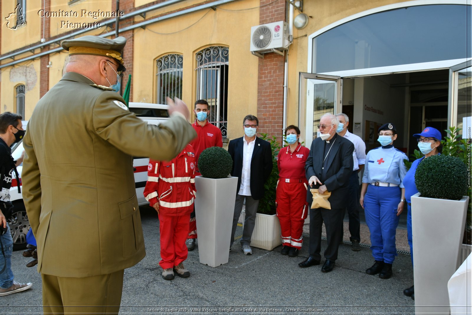 Torino 16 Luglio 2020 - Visita del Vescovo Nosiglia alla Sede di Via Bologna - Croce Rossa Italiana - Comitato Regionale del Piemonte