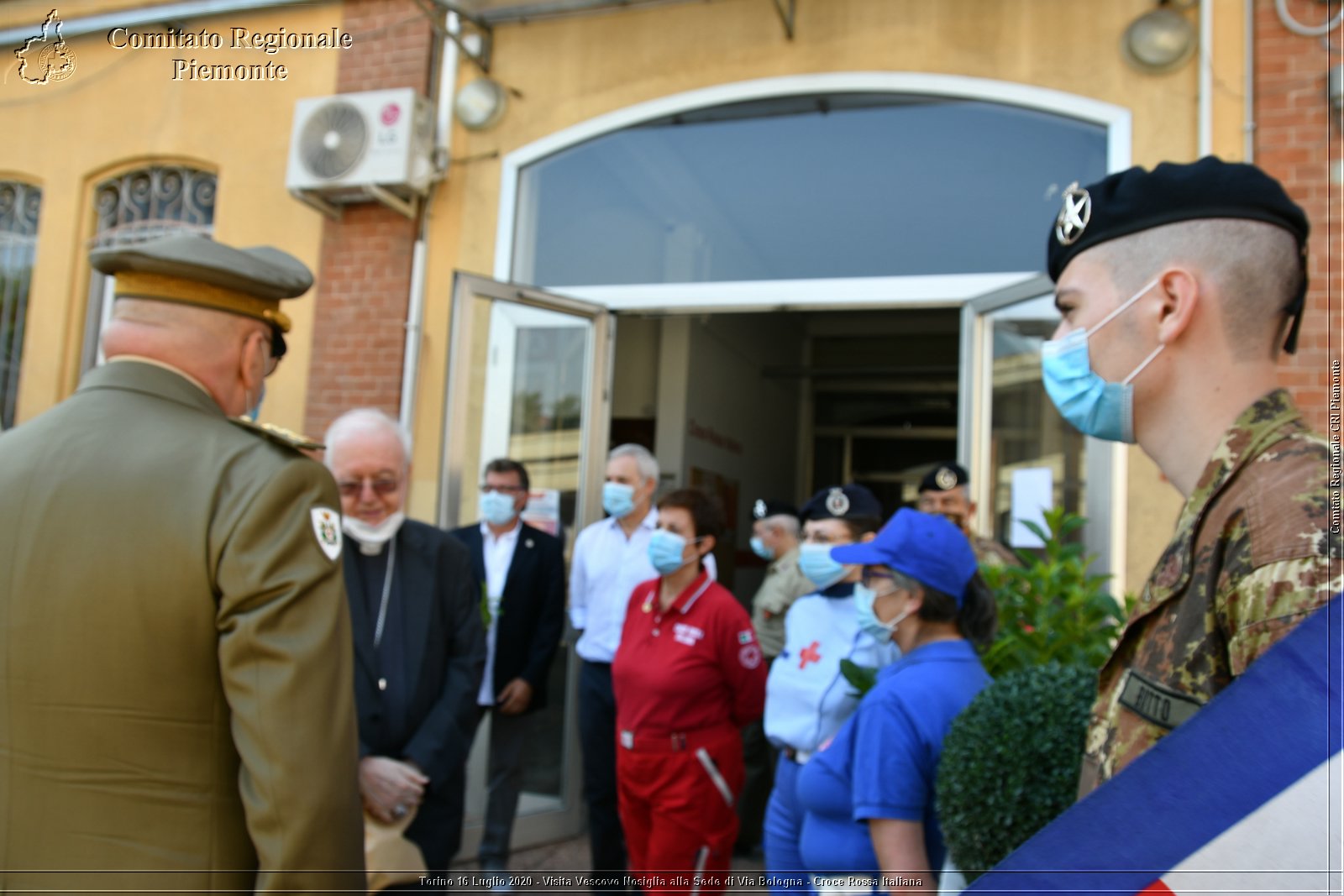 Torino 16 Luglio 2020 - Visita del Vescovo Nosiglia alla Sede di Via Bologna - Croce Rossa Italiana - Comitato Regionale del Piemonte