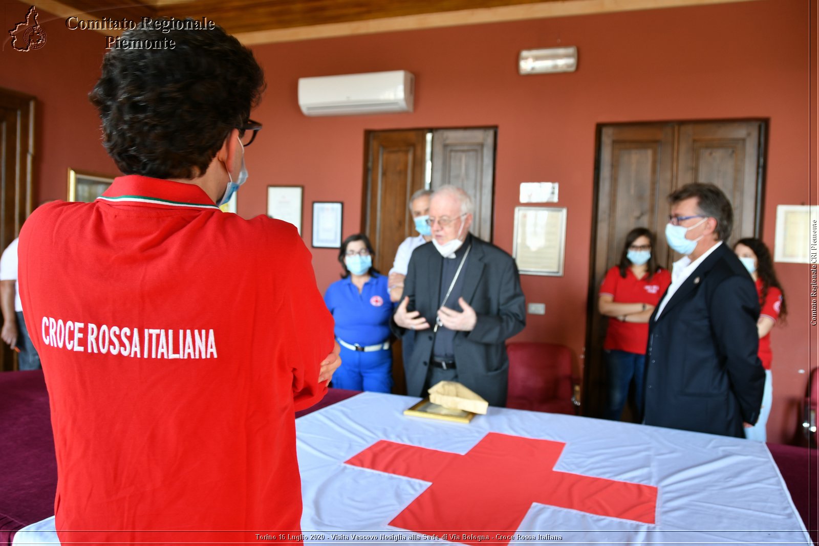 Torino 16 Luglio 2020 - Visita del Vescovo Nosiglia alla Sede di Via Bologna - Croce Rossa Italiana - Comitato Regionale del Piemonte