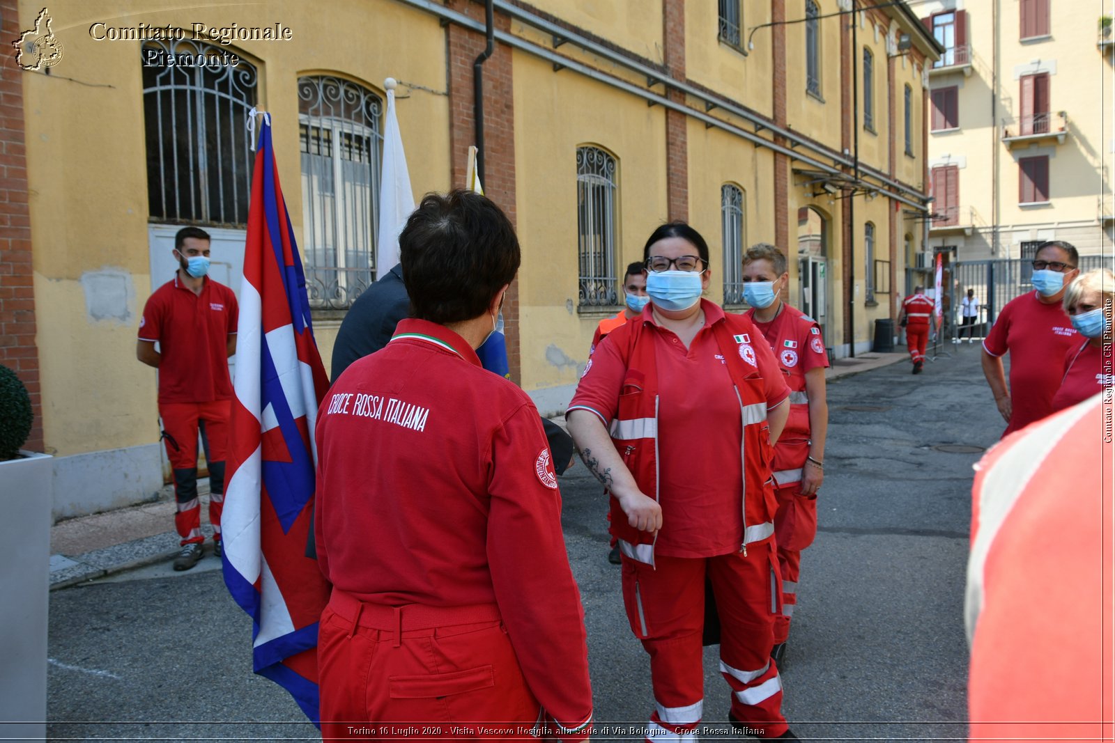 Torino 16 Luglio 2020 - Visita del Vescovo Nosiglia alla Sede di Via Bologna - Croce Rossa Italiana - Comitato Regionale del Piemonte