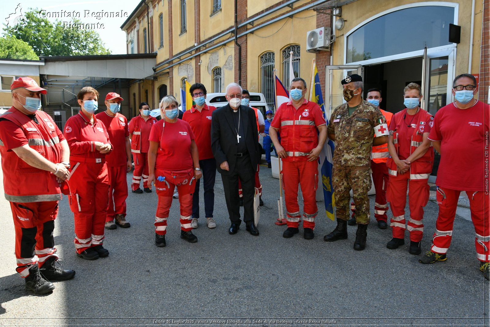 Torino 16 Luglio 2020 - Visita del Vescovo Nosiglia alla Sede di Via Bologna - Croce Rossa Italiana - Comitato Regionale del Piemonte