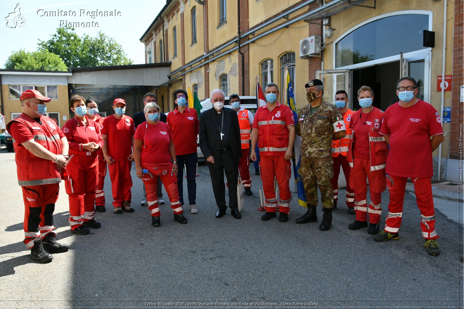 Torino 16 Luglio 2020 - Visita del Vescovo Nosiglia alla Sede di Via Bologna - Croce Rossa Italiana - Comitato Regionale del Piemonte