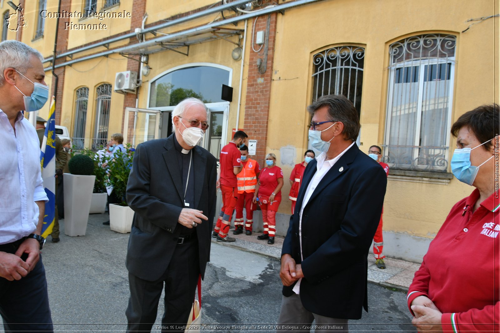 Torino 16 Luglio 2020 - Visita del Vescovo Nosiglia alla Sede di Via Bologna - Croce Rossa Italiana - Comitato Regionale del Piemonte