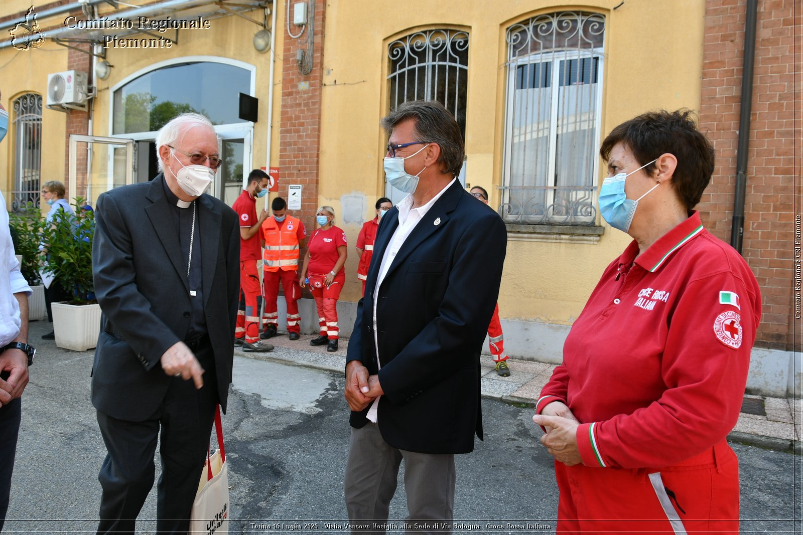 Torino 16 Luglio 2020 - Visita del Vescovo Nosiglia alla Sede di Via Bologna - Croce Rossa Italiana - Comitato Regionale del Piemonte