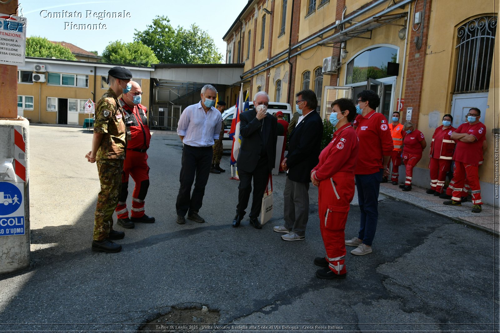 Torino 16 Luglio 2020 - Visita del Vescovo Nosiglia alla Sede di Via Bologna - Croce Rossa Italiana - Comitato Regionale del Piemonte