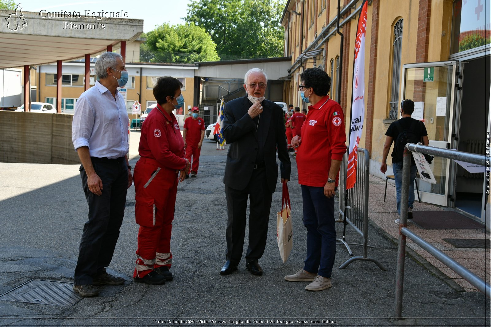 Torino 16 Luglio 2020 - Visita del Vescovo Nosiglia alla Sede di Via Bologna - Croce Rossa Italiana - Comitato Regionale del Piemonte