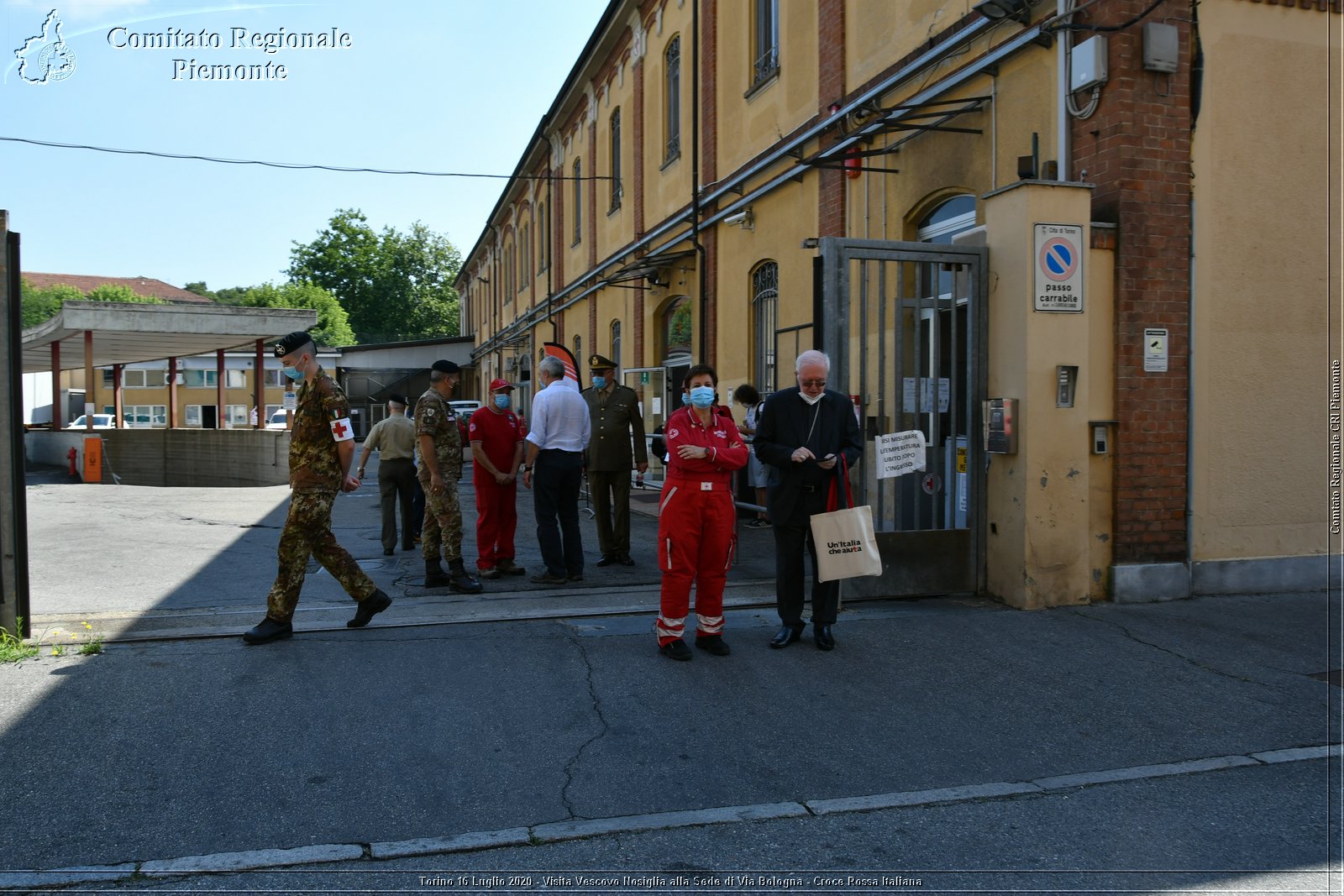 Torino 16 Luglio 2020 - Visita del Vescovo Nosiglia alla Sede di Via Bologna - Croce Rossa Italiana - Comitato Regionale del Piemonte