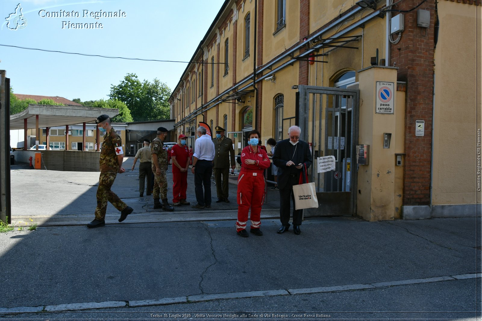 Torino 16 Luglio 2020 - Visita del Vescovo Nosiglia alla Sede di Via Bologna - Croce Rossa Italiana - Comitato Regionale del Piemonte