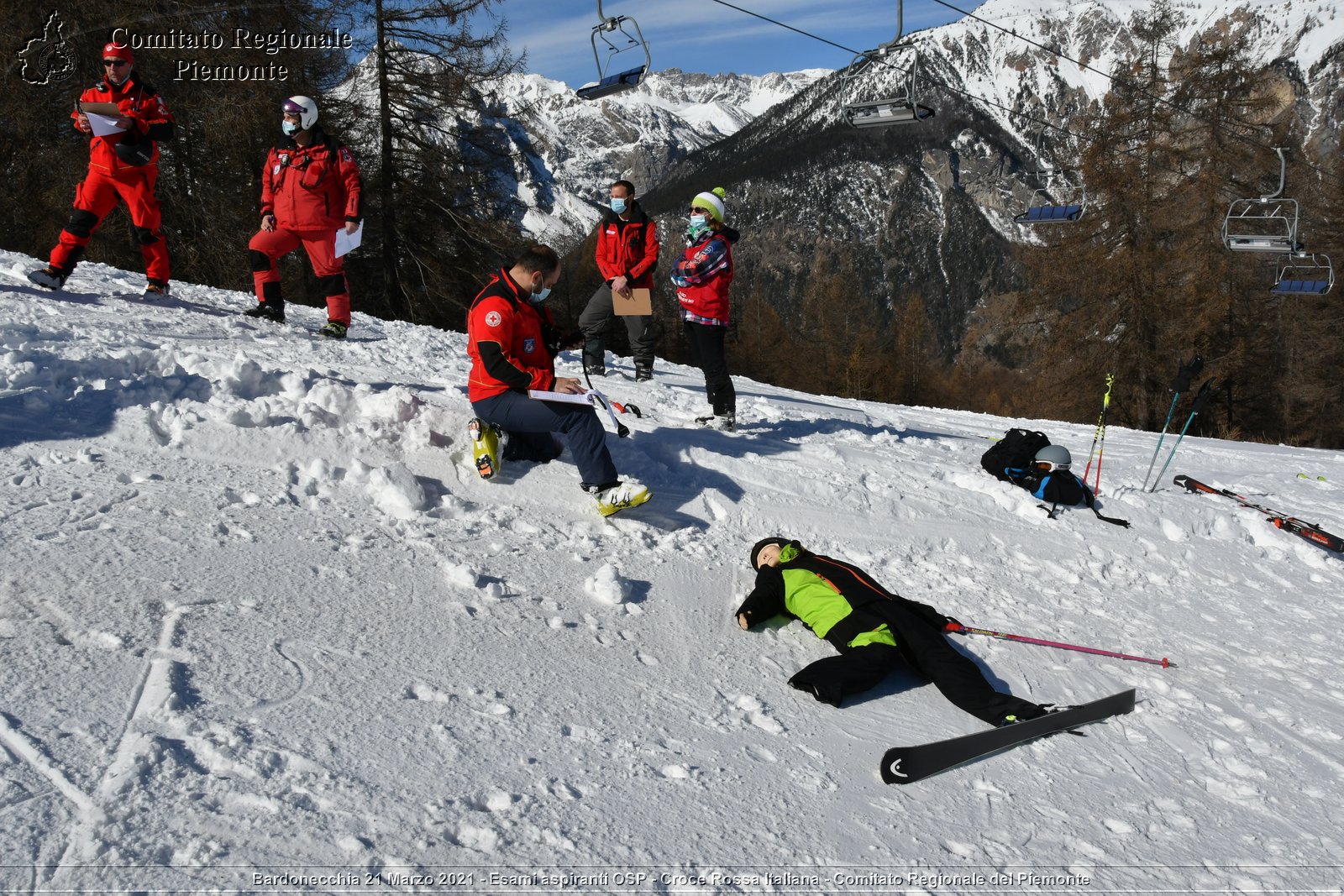 Bardonecchia 21 Marzo 2021 - Esami aspiranti OSP - Croce Rossa Italiana - Comitato Regionale del Piemonte