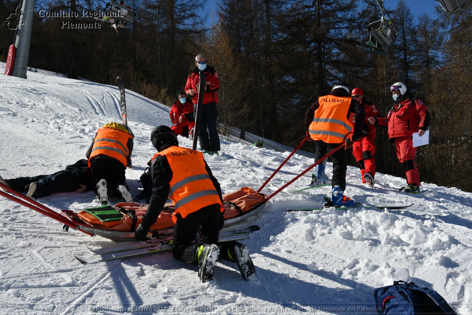 Bardonecchia 21 Marzo 2021 - Esami aspiranti OSP - Croce Rossa Italiana - Comitato Regionale del Piemonte