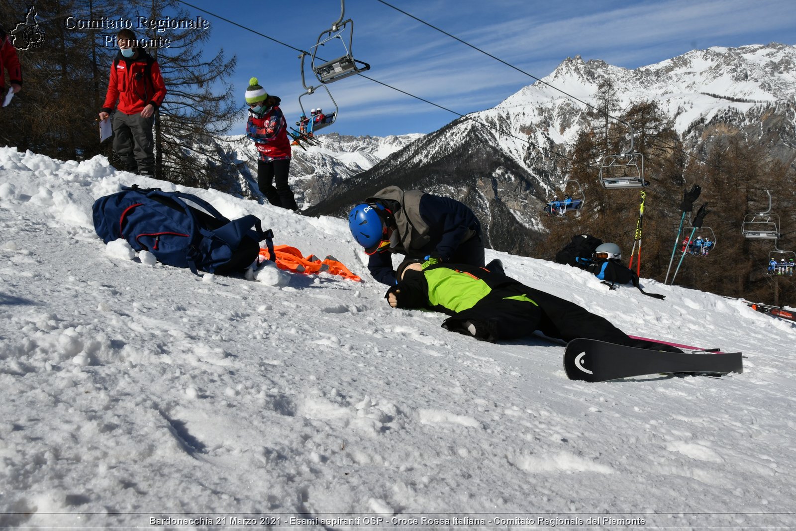 Bardonecchia 21 Marzo 2021 - Esami aspiranti OSP - Croce Rossa Italiana - Comitato Regionale del Piemonte