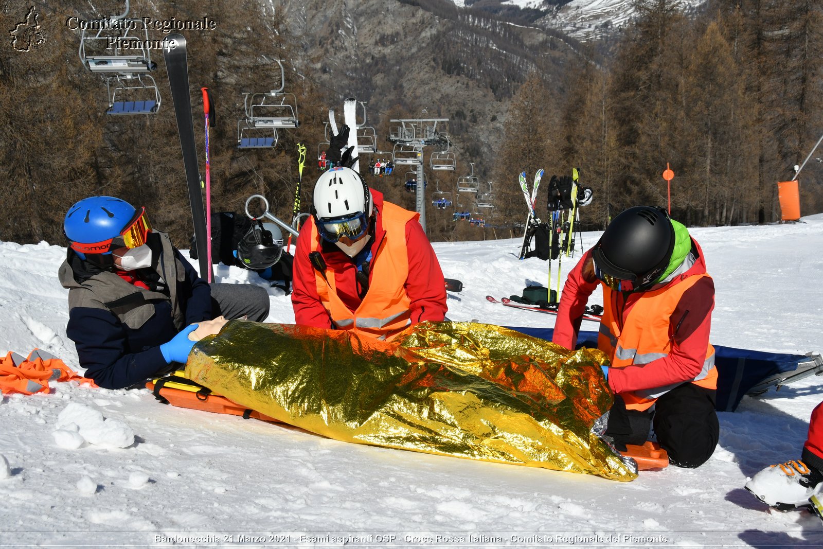 Bardonecchia 21 Marzo 2021 - Esami aspiranti OSP - Croce Rossa Italiana - Comitato Regionale del Piemonte