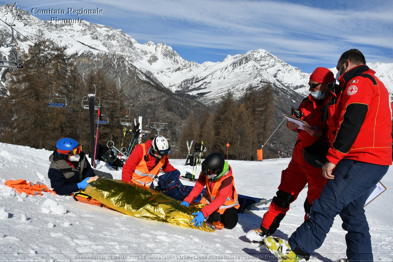 Bardonecchia 21 Marzo 2021 - Esami aspiranti OSP - Croce Rossa Italiana - Comitato Regionale del Piemonte