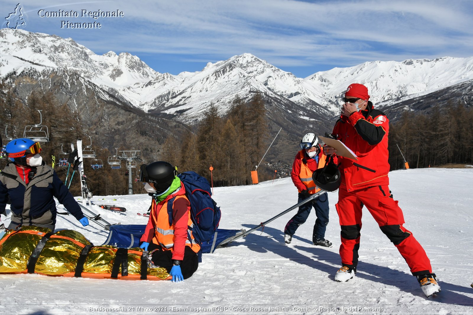 Bardonecchia 21 Marzo 2021 - Esami aspiranti OSP - Croce Rossa Italiana - Comitato Regionale del Piemonte