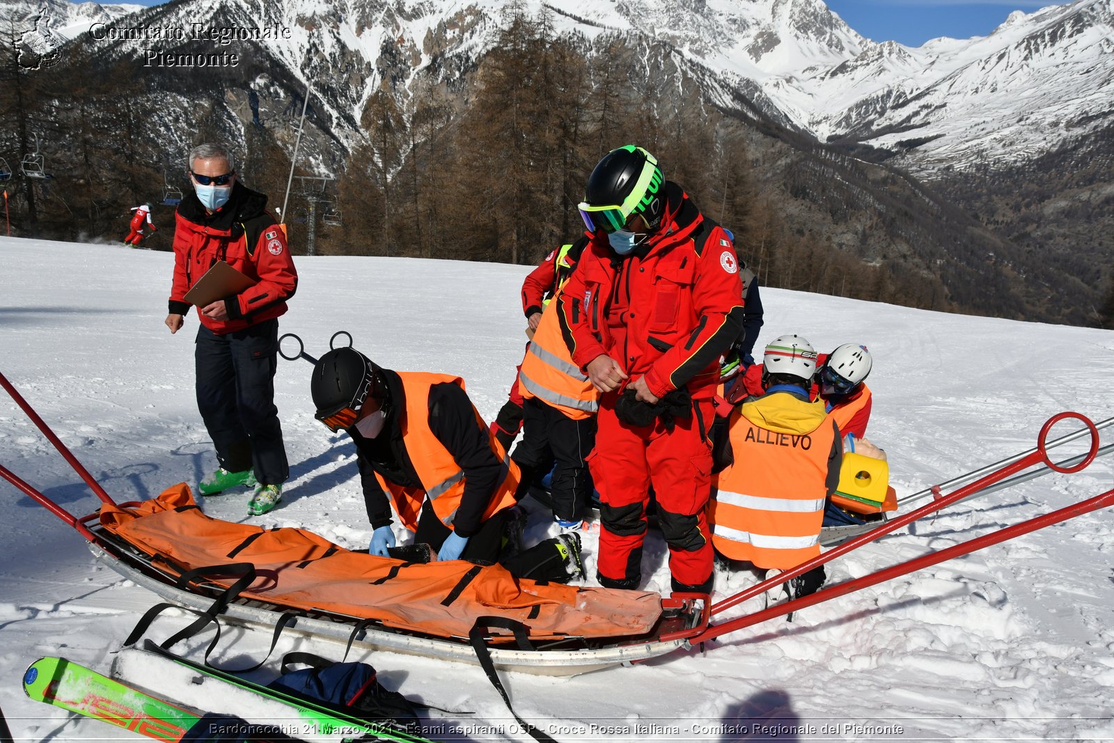 Bardonecchia 21 Marzo 2021 - Esami aspiranti OSP - Croce Rossa Italiana - Comitato Regionale del Piemonte