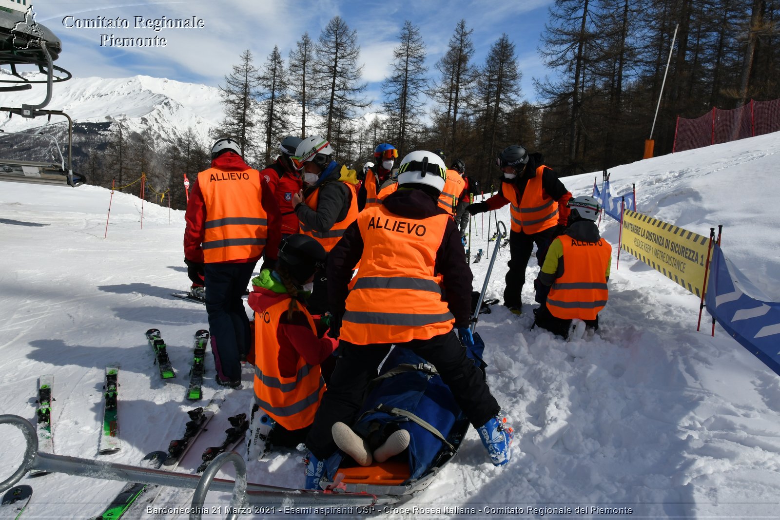 Bardonecchia 21 Marzo 2021 - Esami aspiranti OSP - Croce Rossa Italiana - Comitato Regionale del Piemonte