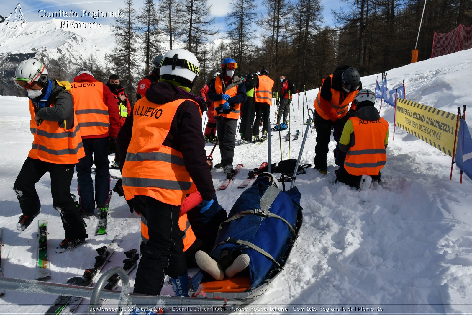 Bardonecchia 21 Marzo 2021 - Esami aspiranti OSP - Croce Rossa Italiana - Comitato Regionale del Piemonte