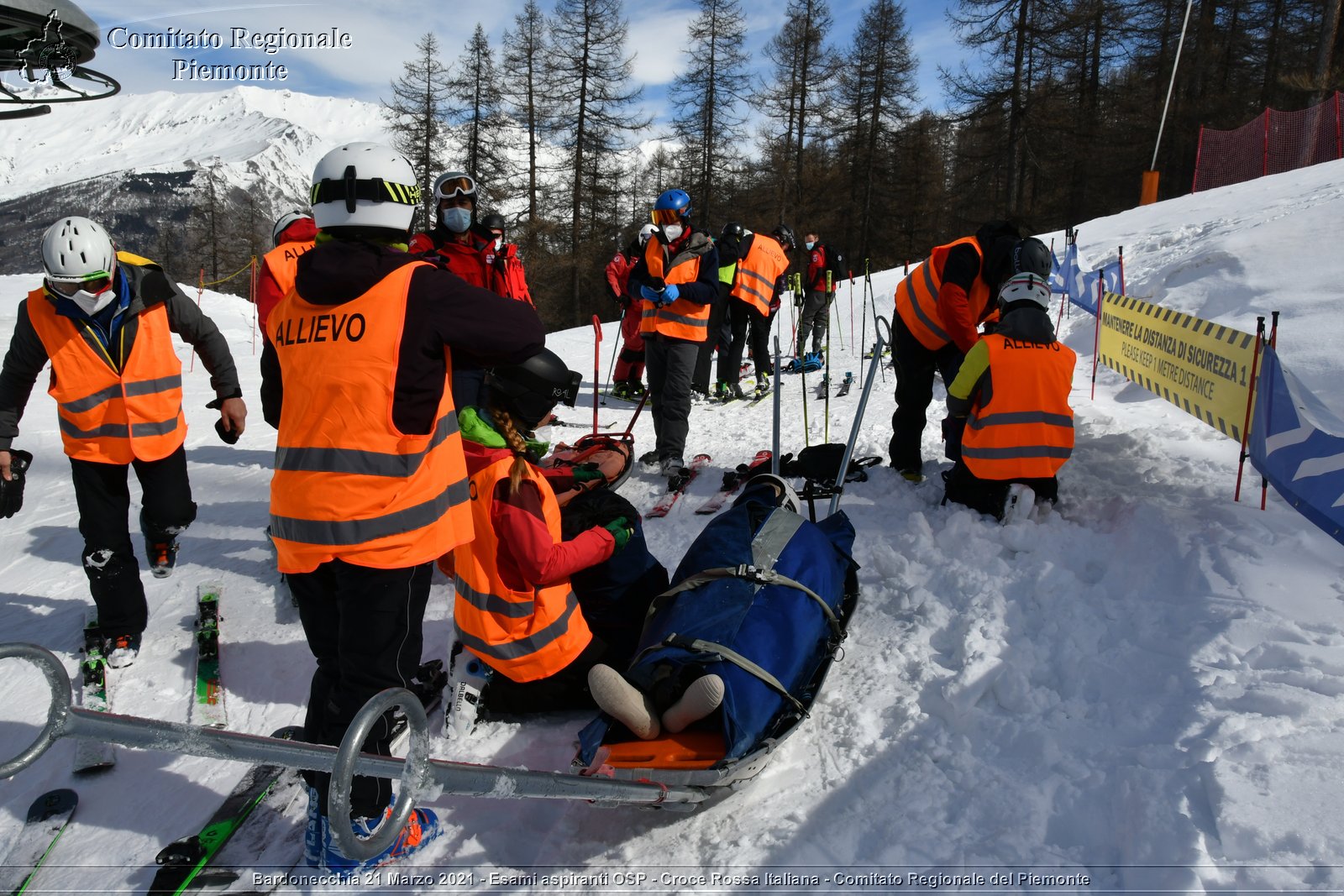 Bardonecchia 21 Marzo 2021 - Esami aspiranti OSP - Croce Rossa Italiana - Comitato Regionale del Piemonte