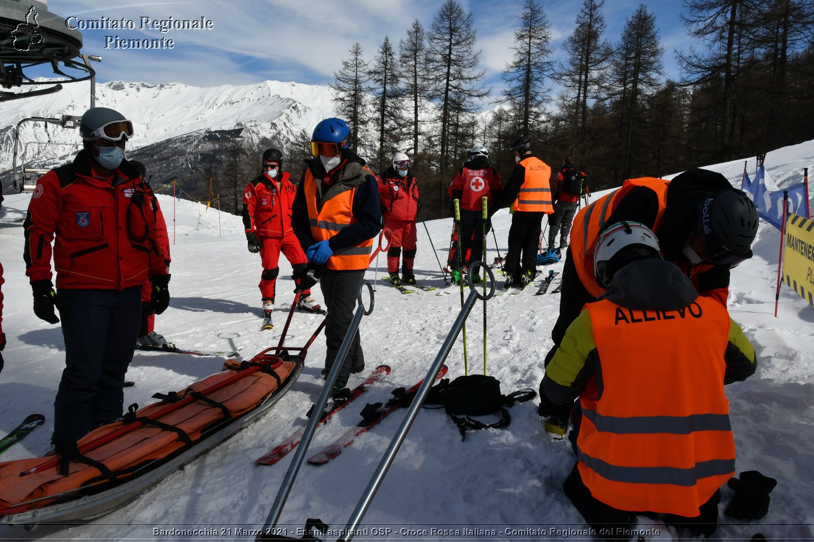 Bardonecchia 21 Marzo 2021 - Esami aspiranti OSP - Croce Rossa Italiana - Comitato Regionale del Piemonte