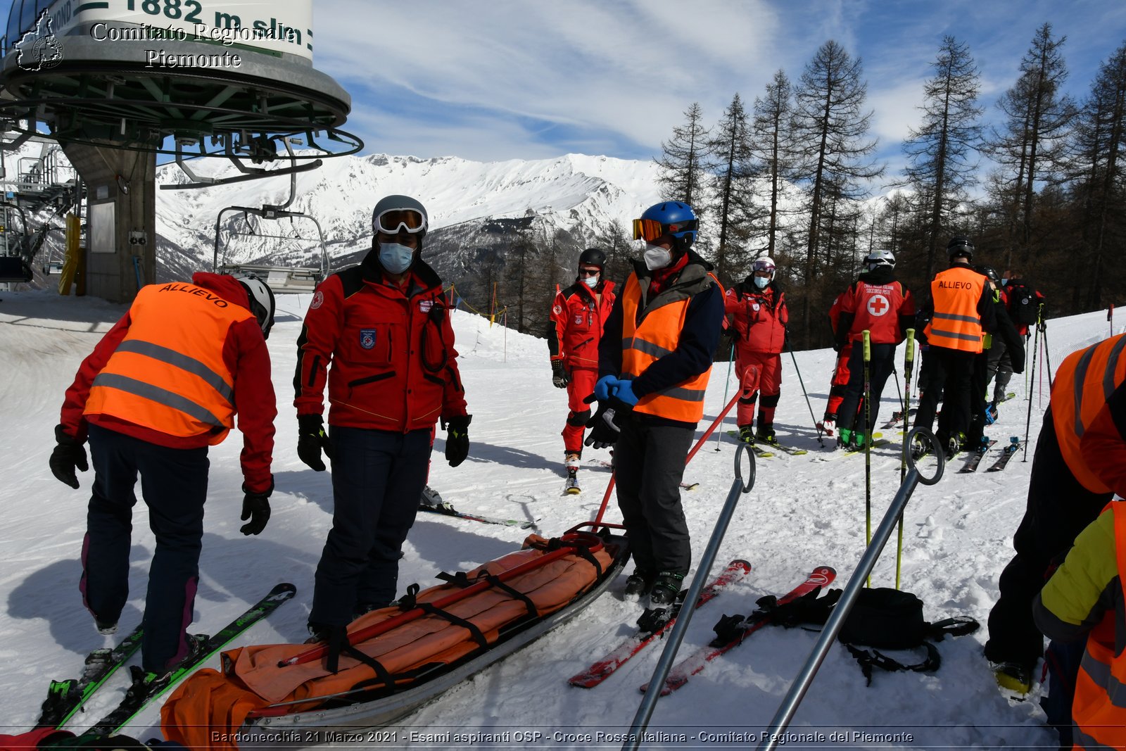 Bardonecchia 21 Marzo 2021 - Esami aspiranti OSP - Croce Rossa Italiana - Comitato Regionale del Piemonte